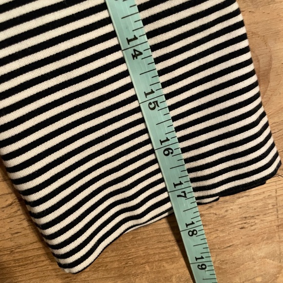 CAbi Blue White Striped Double Breasted Nautical Blazer Gold buttons preppy L - Picture 12 of 15